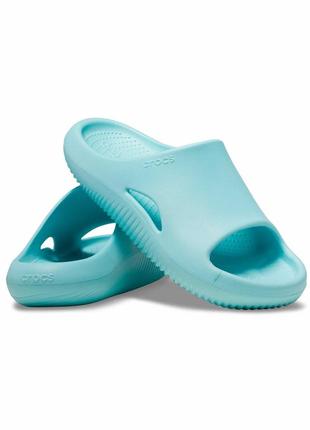 Шлепанцы крокс кроксы унисекс crocs mellow slide pure water слайды тапки (р. 36-46)