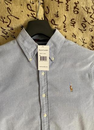 Polo ralph lauren мужская рубашка, рубашка slim fit2 фото