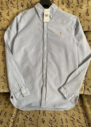 Polo ralph lauren мужская рубашка, рубашка slim fit4 фото