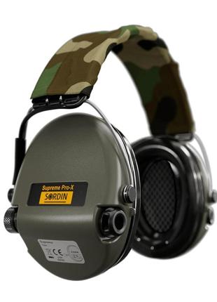 Навушники тактичні активні для стрільби sordin supreme pro-x 75302-x-s olive