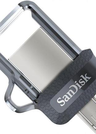 Флешка sandisk flash usb 3.0 ultra dual drive otg m3.0 128gb | 150 mb/s | (sddd3-128g-g46)