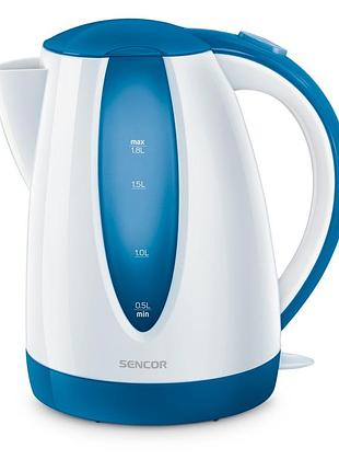 Дисковий електрочайник sencor swk 181 1.8л 2000вт біло-синій (swk1812bl)