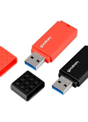 Флеш пам'ять usb goodram 2x16гб ume3 mix usb 3.2 чорний/червоний (ume3-0160mxr11-2p)