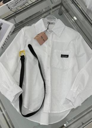 Белая рубашка miu miu2 фото
