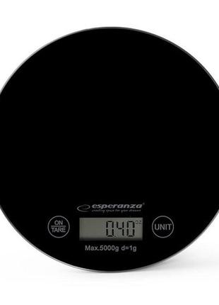 Весы кухонные электронные esperanza eks003k 3х20х20 см black