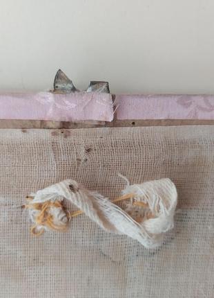 Вышивка шелком на шелке тигр. китай времен ссср