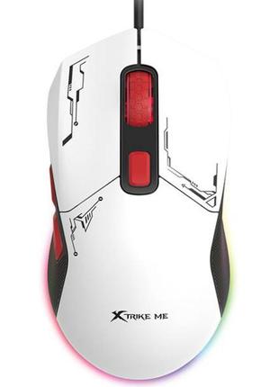 Мышка игровая xtrike me gm-316w 7200dpi 7кн 13 режимов rgb белая