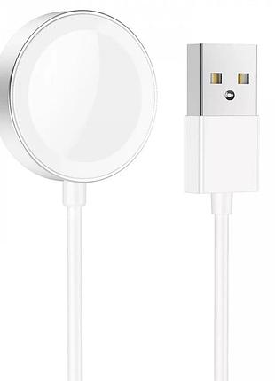 Беспроводное зарядное устройство для смарт-часов зу hoco cw39 iwatch usb 10w white