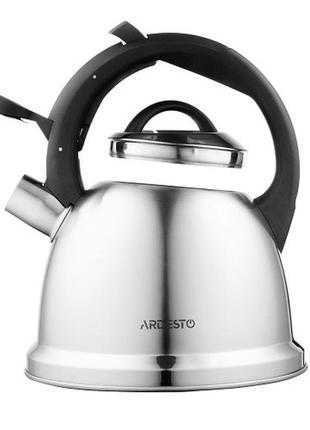 Чайник ardesto gemini ar1949ks 2л для всіх видів плит soft touch нержавіюча сталь3 фото