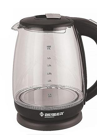 Чайник besser 10327 электрический 1.8л стеклянный мощность 1800w