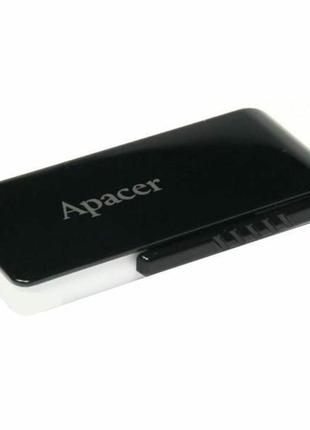 Usb флеш-накопитель, флешка apacer usb 3.1 ah350 64gb black (ap64gah350b-1)