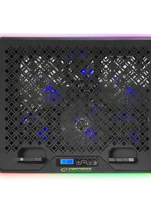 Підставка під ноутбук із rgb підсвічуванням esperanza notebook cooling pad egc109 galerne