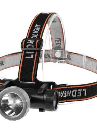 Фонарик налобный светодиодный аккумулятор stenson sq-805 8.5*6.5см (1led) 800mah