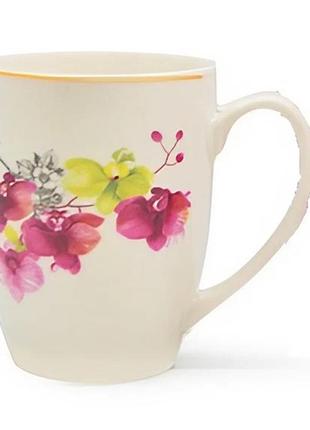 Чашка "цветы" stenson stu16125-15 450мл