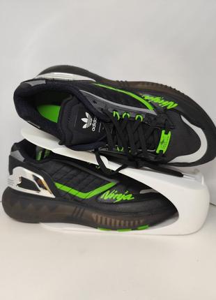 Кроссовки adidas by kawasaki zx 5k boost black green (gw3359)2 фото