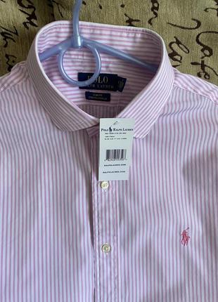 Polo ralph lauren чоловіча сорочка, рубашка, рубашка в полоску2 фото