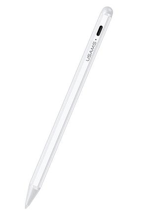 Стилус для ipad usams active touch screen capacitive stylus pen us-zb135 140mah white