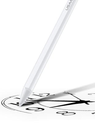 Стилус для ipad usams active touch screen capacitive stylus pen us-zb135 140mah white3 фото