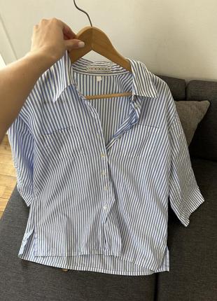 Оверсайз сорочка в полоску laraldo