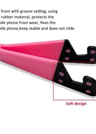 Подставка настольная для телефона (держатель) v 10.1" pink3 фото