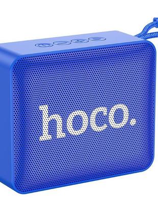 Портативная bluetooth колонка hoco gold brick sports bt speaker bs51 bt5.1 tws usb/aux/tf/fm 4h blue