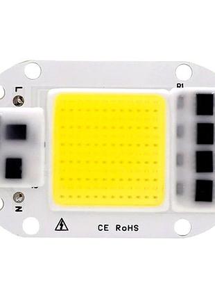 Светодиодная матрица с драйвером cob led 50вт 4500лм 220в, белая