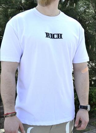 Мужская футболка rich white2 фото