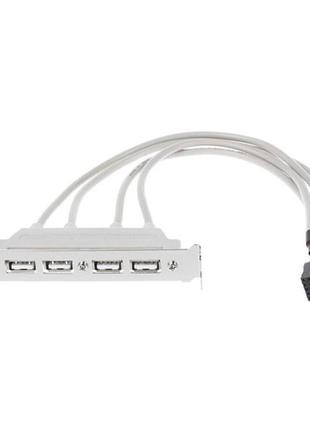 Планка расширения контроллер usb 2.0, 4 порта, на заднюю панель пк