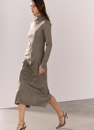 Cукня миди 80% шерсть zara new