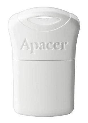 Флеш-накопитель, флешка apacer usb2.0 ah116 64gb white (ap64gah116w-1)