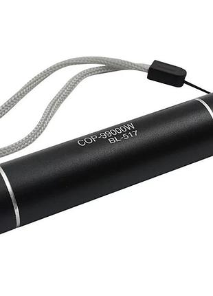 Фонарик ручной аккумуляторный bl 517 cob usb micro charge черный
