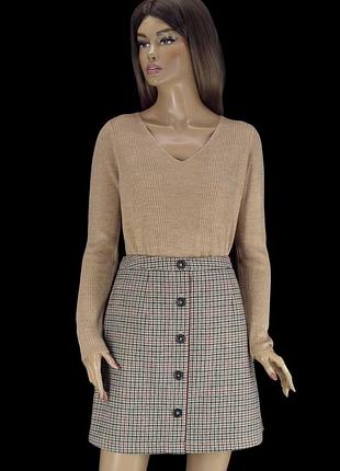 Новая брендовая демисезонная юбка "tu" в клеточку. размер uk14.
