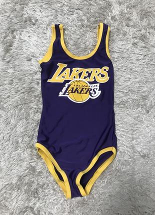 Женский купальник nba los angeles lakers xs purple yellow ultra game