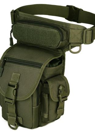 Сумка тактична військова на пояс та стегно protector plus k314 army green