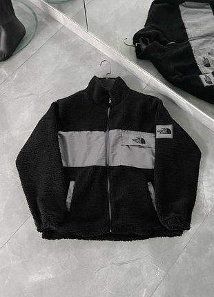 Мужская плюшевая шерпа куртка винтажная олимпийка the north face
