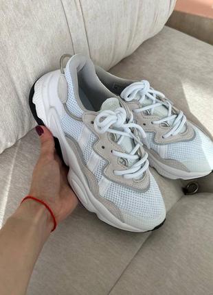 Кроссовки adidas ozweego white/black2 фото