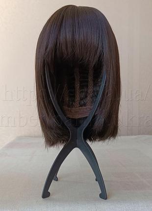Короткая темная парика, каре, новая, с челкой, термостойкая, парик