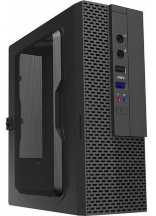 Корпус компьютерный mini-itx gamemax st102-u3 с блоком питания 200вт/desktop черный