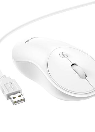Мышь проводная оптическая hoco gm13 1600dpi белый