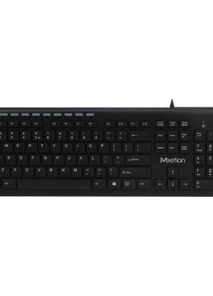 Клавиатура  проводная meetion k842m standard multimedia ultrathin, черная