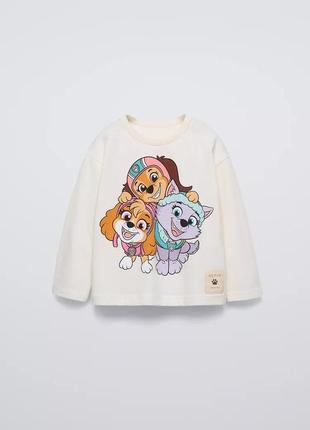 Реглан на дівчинку бежевий з paw patrol zara new