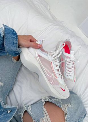 Жіночі текстильні кросівки nike vista lite white red найк віста