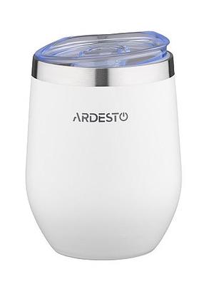 Термокухоль ardesto compact mug ar2635mmw 350ml нержавіюча сталь білий