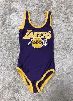 Женский купальник nba los angeles lakers xs purple yellow ultra game