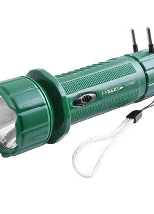 Ручний акумуляторний ліхтарик luxury 9980 1led green