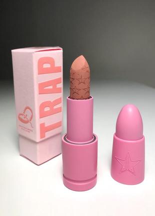 Матовая помада jeffree star velvet ttrap оттенок cеlebrity skin.новая оригинал📦является отправка новой почтой2 фото