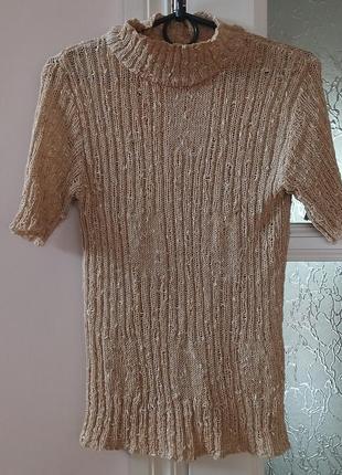 Ефектна напівпрозора в'язана футбока s-m 36-38