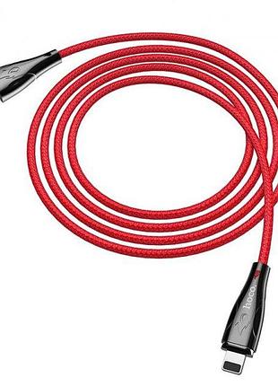 Кабель hoco lightning with магнитный led blaze u75 |1.2m, 3a| red