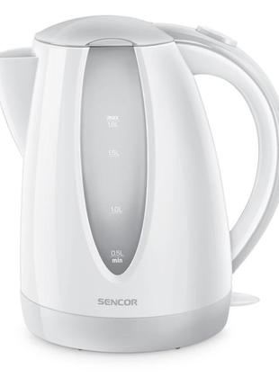 Дисковий електрочайник sencor swk 181 1.8л 2000вт білий (swk1810wh)