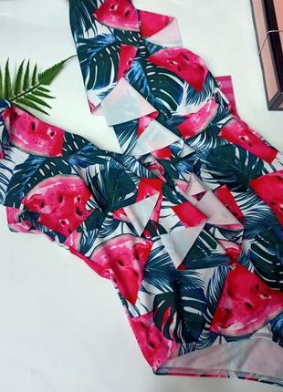 Распродажа купальник с оборкой, рюшей в наличии